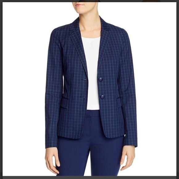 Lafayette 148 Thatcher Window Pane Blazer - Picture 1 of 7